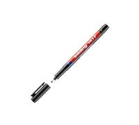 Edding 141 F feutre permanent - noir - 1 stylo - pointe ronde,6 mm - stylo pour écrire sur du verre, du plastique, des films et surfaces lisses - à séchage rapide, résistant aux taches et étanche