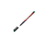 edding 141 F feutre permanent - vert - 1 stylo - pointe ronde 0,6 mm - stylo pour écrire sur du verre, du plastique, des films et surfaces lisses - à séchage rapide, résistant aux taches et étanche