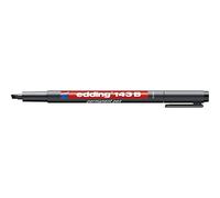 edding Feutre permanent 143 B – pointe biseautée 1–3 mm – noir – étanche, résistant aux tâches