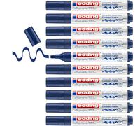 edding 1455 marqueur calligraphique - bleu acier - 10 stylos - plume calligraphique flexible 1-5 mm - stylo fibre pour papier, bois, terre cuite, toile - écriture à la main, carnets de notes