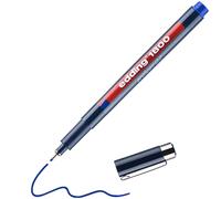 edding 1800 feutre fin de précision - bleu - 1 stylo - largeur de trait,7 mm - feutre fin pour une écriture et des esquisses précises - Pointe fine gainée métal - adapté aux règles et aux pochoirs