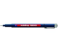 edding 1800 Feutre fin de précision - Bleu - 10 stylos - Largeur de trait 0,7 mm - Feutre fin pour une écriture et des esquisses précises - Pointe fine gainée métal - adapté aux règles et aux pochoirs