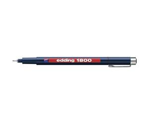 edding 1800 Feutre fin de précision - noir - 1 stylo - Largeur de trait,25 mm - Feutre fin pour une écriture et des esquisses précises - Pointe fine gainée métal - adapté aux règles et aux pochoirs
