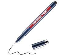 edding 1800 feutre fin de précision - noir - 1 stylo - Largeur de trait,5 mm - feutre fin pour une écriture et des esquisses précises - Pointe fine gainée métal - adapté aux règles et aux pochoirs