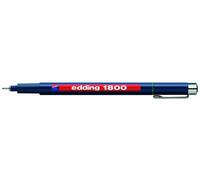 edding 1800 Feutre fin de précision - Vert - 10 stylos - Largeur de trait 0,25 mm - Pour une écriture et des esquisses précises - Pointe fine gainée métal - adapté aux règles et aux pochoirs