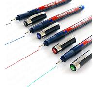 Edding 1800 profipen Pigment Liner Stylo à dessin 0,3 mm [Lot de 4 Noir, Bleu, Rouge, et vert]