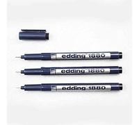 Edding - 1880 - Stylo à dessin à pointe fine et encre noire, 0,1 mm