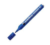 edding 2000 C Marqueur permanent - bleu - 1 stylo - pointe ronde 1,5-3 mm - sèche vite - résiste à l'eau et à l'essuyage - pour carton, plastique, bois, métal - marqueur universel
