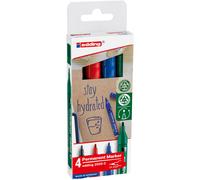 edding 2000C Marqueur permanent pointe ogive 1,5 - 3 mm - Pochette 4 couleurs assorties