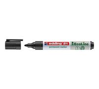 edding 21 EcoLine Marqueur permanent - 90% de plastique recyclé - pointe ogive 1,5 - 3 mm noir