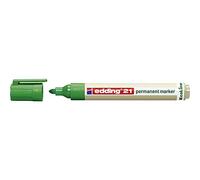 edding 21 EcoLine marqueur permanent - vert - 1 stylo - pointe ronde 1,5-3 mm - sèche vite - résiste à l'eau et à l'essuyage - pour carton, plastique, bois, métal - marqueur universel
