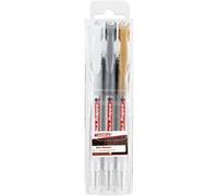 Edding 2185 Gel Ink Rollerball - White, Gold, Silver (Metallic) - Case Of 3 - .7 Mm - Gel Pen For Writing, Drawing, For Mandalas, Bullet Journals - Roller Gel Rollerball Pen