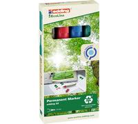 Edding 22 EcoLine 4-22-4 Marqueur permanent noir, bleu, rouge, vert résiste à l'eau: oui