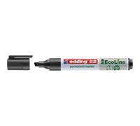 edding 22 EcoLine Marqueur permanent - 90% de plastique recyclé - pointe biseautée 5 mm noir