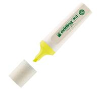 Edding Surligneur Ecoline E 24 – pointe biseautée 2–5 mm – manche 70% matière renouvelable – Jaune