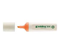 edding 24 EcoLine Surligneur - Orange - 1 stylo - Pointe biseautée 2-5 mm - pour marquer et surligner textes et notes facilement et rapidement - rechargeable, en matériau recyclable