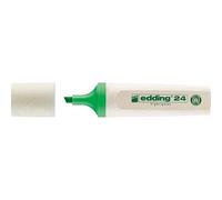 Edding 24 EcoLine Surligneur - Vert clair - 1 stylo - Pointe biseautée 2-5 mm - pour marquer et surligner textes et notes facilement et rapidement - rechargeable, en matériau recyclable