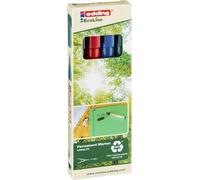 Marqueur permanent Edding E 25 pointe ogive 1 mm - Pochette de 4