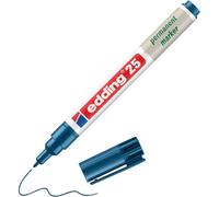 edding Marqueur permanent e-25 EcoLine 4-25003 – Bleu – Pointe ronde 1 mm, résiste à l'eau