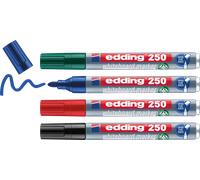 EDDING 250-4S - Marqueur pour tableau blanc, 1,5 - 3,0 mm, 4 couleurs