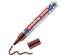 edding 250 Marqueur pour tableaux blancs - marron - 1 stylo - pointe ronde 1,5-3 mm - feutre effaçable - pour tableaux blanc, magnétique, mémo et chevalet de conférence - sketchnotes