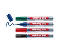 Edding Marqueur tableau blanc edding 250 noir, bleu, rouge, vert 4-250-4 4 pc(s)