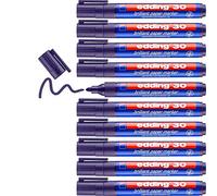 edding 30 Marqueur papier à encre brillante - violet - 10 marqueurs permanents imperméables - pointe ronde 1,5-3mm - coloris lumineux - stables à la lumière sur papier, carton, plastique, métal, verre