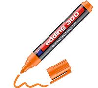 edding 300 Marqueur permanent - orange - 1 stylo - pointe ronde 1,5-3 mm - sèche vite, résiste à l'eau et aux frottements - pour carton, plastique, bois, métal, verre