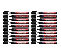 Edding 300 Marqueur permanent rechargeable, 1,5 - 3 mm, Noir (lot de 20)
