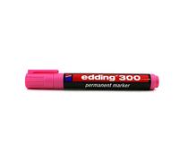 edding Marqueur permanent 300 – pointe ronde 1,5-3 mm, rose, sèche vite, résiste à l'eau – 1 stylo