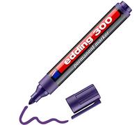 edding 300 Marqueur permanent - violet - 1 stylo - pointe ronde 1,5-3 mm - sèche vite, résiste à l'eau et aux frottements - pour carton, plastique, bois, métal, verre