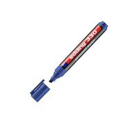 edding 330 Marqueur permanent - bleu - 10 stylos - pointe biseautée 1-5 mm - sèche vite, résiste à l'eau et aux frottements - pour carton, plastique, bois, métal, verre