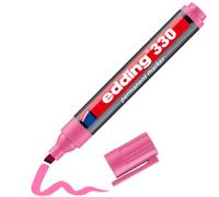 edding 330 Marqueur permanent - rose - 1 stylo - pointe biseautée 1-5 mm - sèche vite, résiste à l'eau et aux frottements - pour carton, plastique, bois, métal, verre