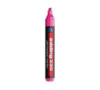 edding 330 Marqueur permanent - rose - 1 stylo - pointe biseautée 1-5 mm - sèche vite, résiste à l'eau et aux frottements - pour carton, plastique, bois, métal, verre