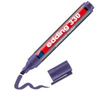edding 330 Marqueur permanent - violet - 1 stylo - pointe biseautée 1-5 mm - sèche vite, résiste à l'eau et aux frottements - pour carton, plastique, bois, métal, verre