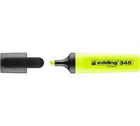 Edding 345 surligneurs - jaune - 1 stylo - Pointe biseautée 2-5 mm - parfait pour des marquages et des surlignages lumineux de textes et notes