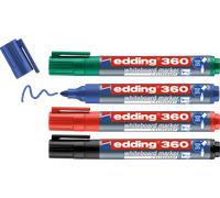 EDDING 360-4S - Marqueur pour tableau blanc, 1,5 - 3,0 mm, 4 couleurs