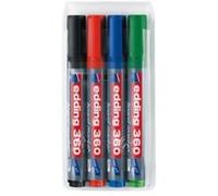 Marqueur effaçable Edding 360 pointe ogive 1.5 à 3 mm - Pochette de 4
