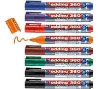 edding Marqueurs pour tableau blanc 4-360-8-S2999 – lot 8 couleurs – pointe ronde 1,5–3 mm