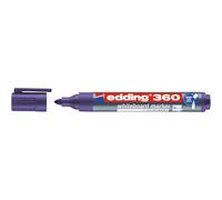 Edding 360 Marqueur pour tableaux blancs - violet - 1 stylo - pointe ronde 1,5-3 mm - feutre effaçable - pour tableaux blanc, magnétique, mémo et chevalet de conférence - sketchnotes