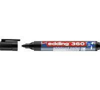 edding Marqueur pour tableau blanc 360 – pointe ronde 1,5-3 mm – noir – effaçable – 1 stylo