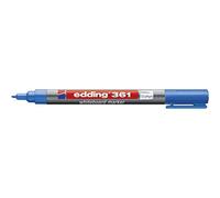 edding 361 Marqueur pour tableaux blancs - bleu - 1 stylo - pointe ronde 1 mm - feutre effaçable - pour tableaux blanc, magnétique, mémo et chevalet de conférence - sketchnotes - rechargeable