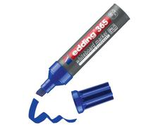 edding 365 Marqueur pour tableaux blancs - Bleu - 1 stylo - Pointe biseautée 2-7 mm - pour tableau blanc, verre, ardoise, chevalet - s'efface à sec sans laisser de trace, ne sèche pas