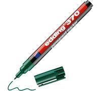 edding 370 Marqueur permanent - Vert - 1 stylo - Pointe ronde fine 1 mm - Imperméable, sèche vite - Marqueur polyvalent universel - pour carton, plastique, bois, métal, verre, pierre, toile
