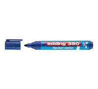 edding Marqueur pour chevalets 380 – Pointe ronde 1,5–3 mm – Bleu – 1 marqueur – ne sèche pas