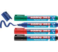 EDDING 383-4S - Marqueurs de tableau de conférence, 1,0 - 5,0 mm, 4 couleurs