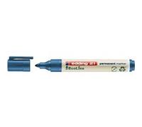 edding 21 EcoLine marqueur permanent - bleu - 10 stylos - pointe ronde 1,5-3 mm - sèche vite - résiste à l'eau et à l'essuyage - pour carton, plastique, bois, métal - marqueur universel