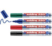 Edding 4-250-4-2 Set de marqueurs pour tableau blanc bleu, vert, rouge, noir 4 pc(s)