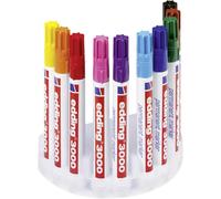 Edding 4-3000-10 Marqueur permanent jaune, orange, rouge, rose, lilas, bleu