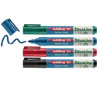 Edding 4-31-4 Marqueur pour tableau à feuilles mobiles 4-31-4 pointe ronde 1.5 - 3 mm noir, rouge, bleu, vert 4 pc(s)